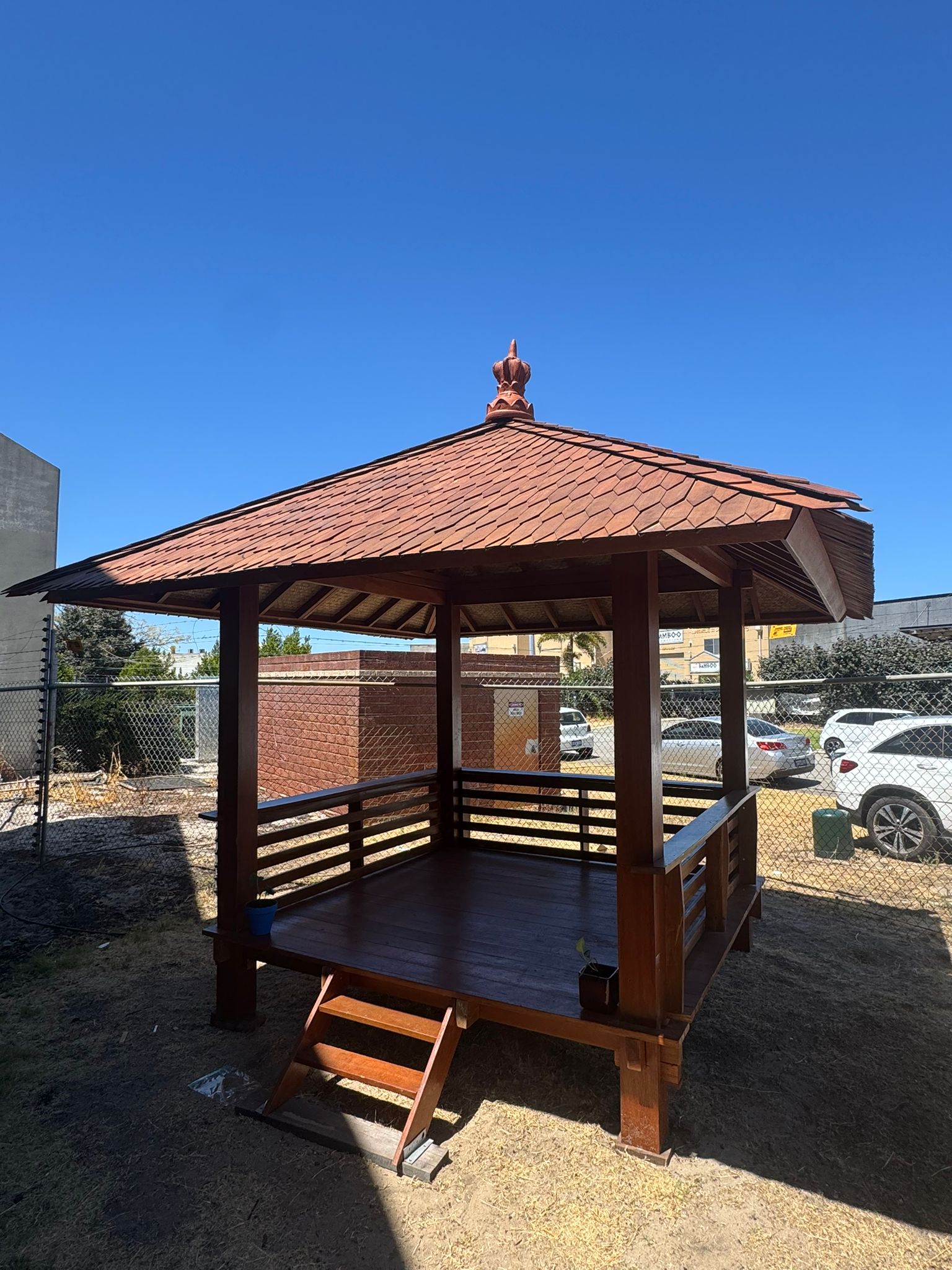 Premium 3m × 3m Wooden Gazebo – Elegant Outdoor Shelter